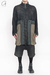 Boris Bidjan Saberi 24 autumn and winter mid-length multi-wear French coat trench coat craftsman German COAT1.D-FKU10002-DIRTY DENIM